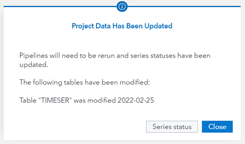 Project Data Has Been Updated