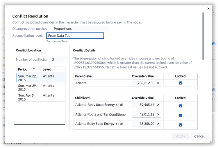 Conflict Resolution window