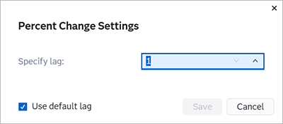 Percent Change Settings