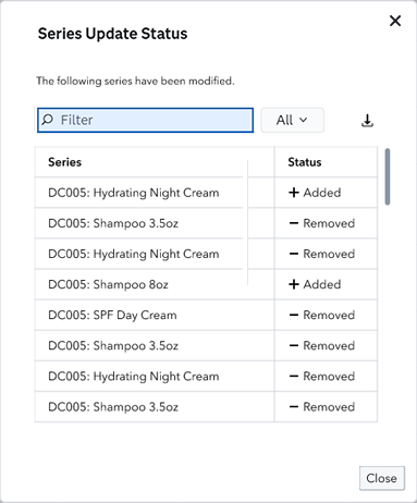 Series Update Status
