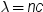 lamda equals n c. Click image for alternative formats.