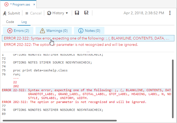 write code in sas for mac